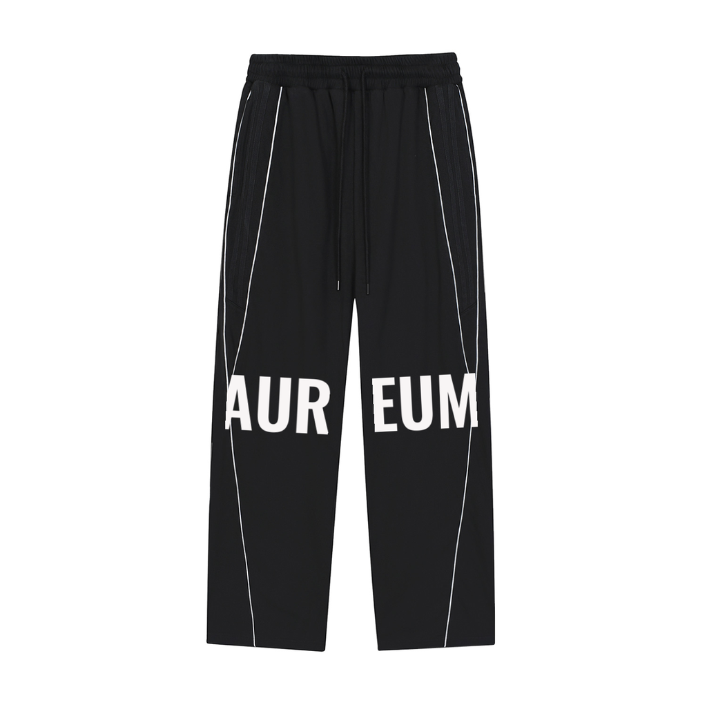AUR-EUM Reflection Striped Straight-Leg Sweatpants