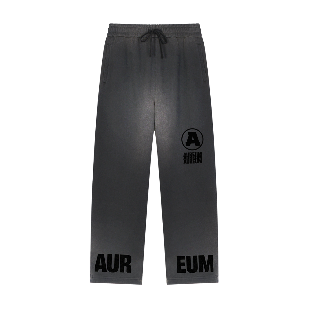 Sun Fade Raw Edge Straight-Leg Sweatpants