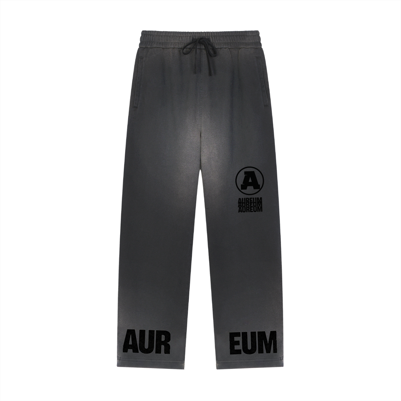 Sun Fade Raw Edge Straight-Leg Sweatpants