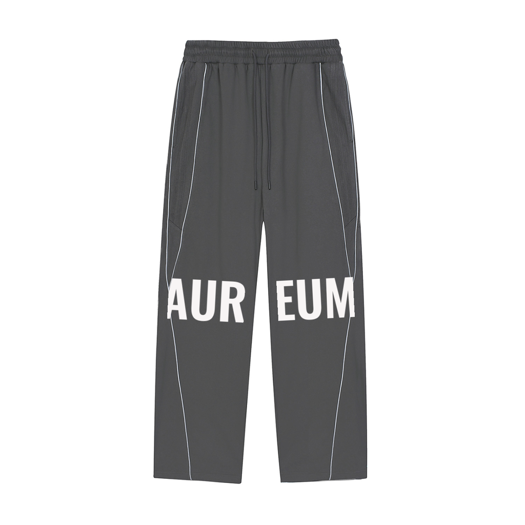 AUR-EUM Reflection Striped Straight-Leg Sweatpants