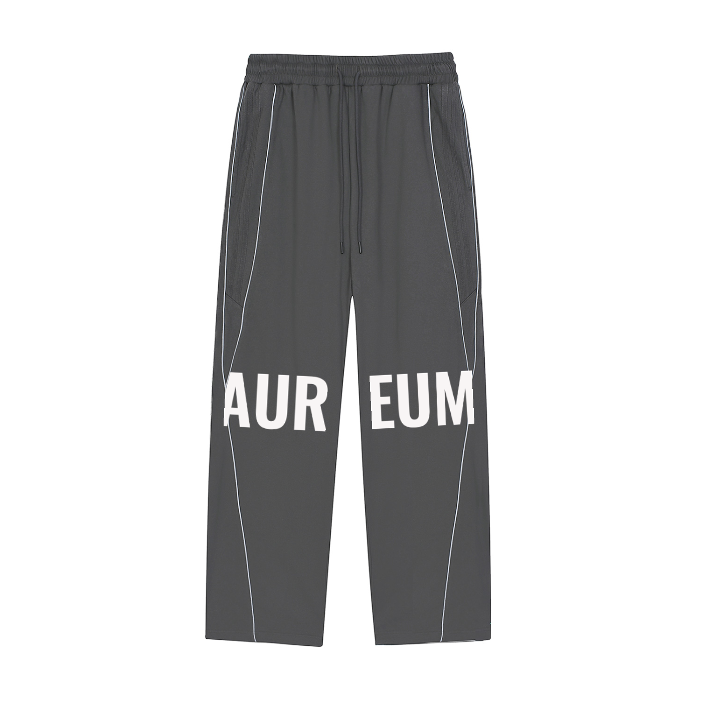 AUR-EUM Reflection Striped Straight-Leg Sweatpants