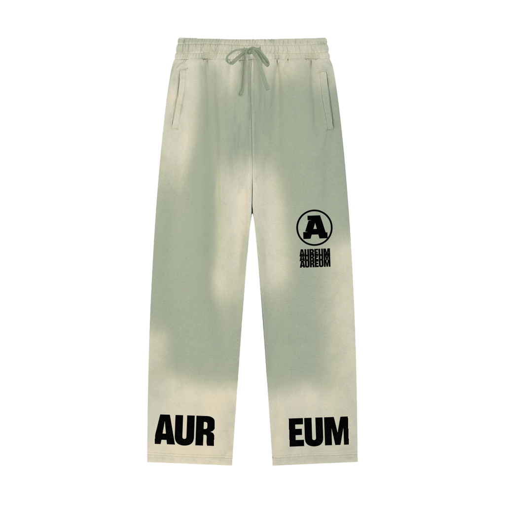 Sun Fade Raw Edge Straight-Leg Sweatpants