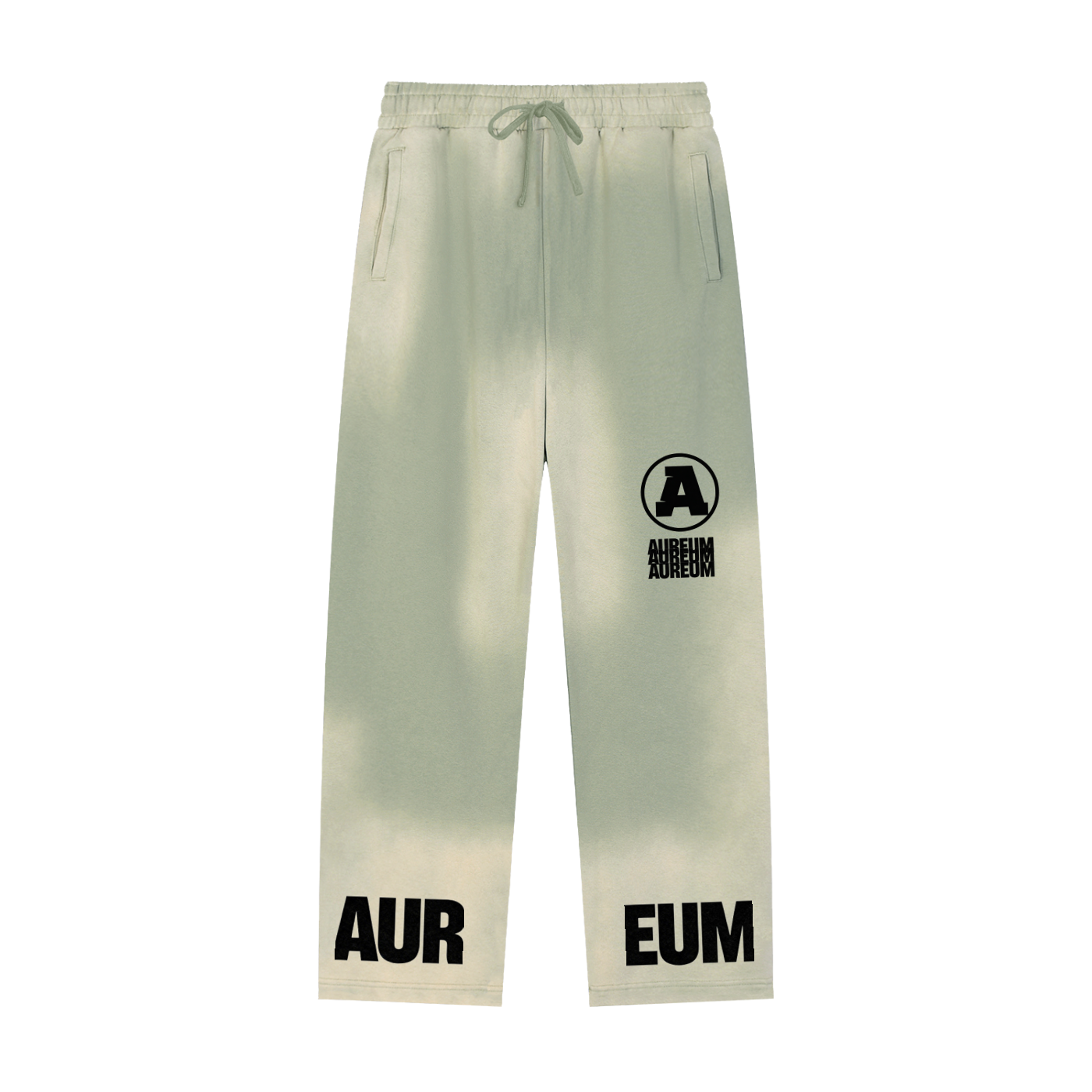 Sun Fade Raw Edge Straight-Leg Sweatpants