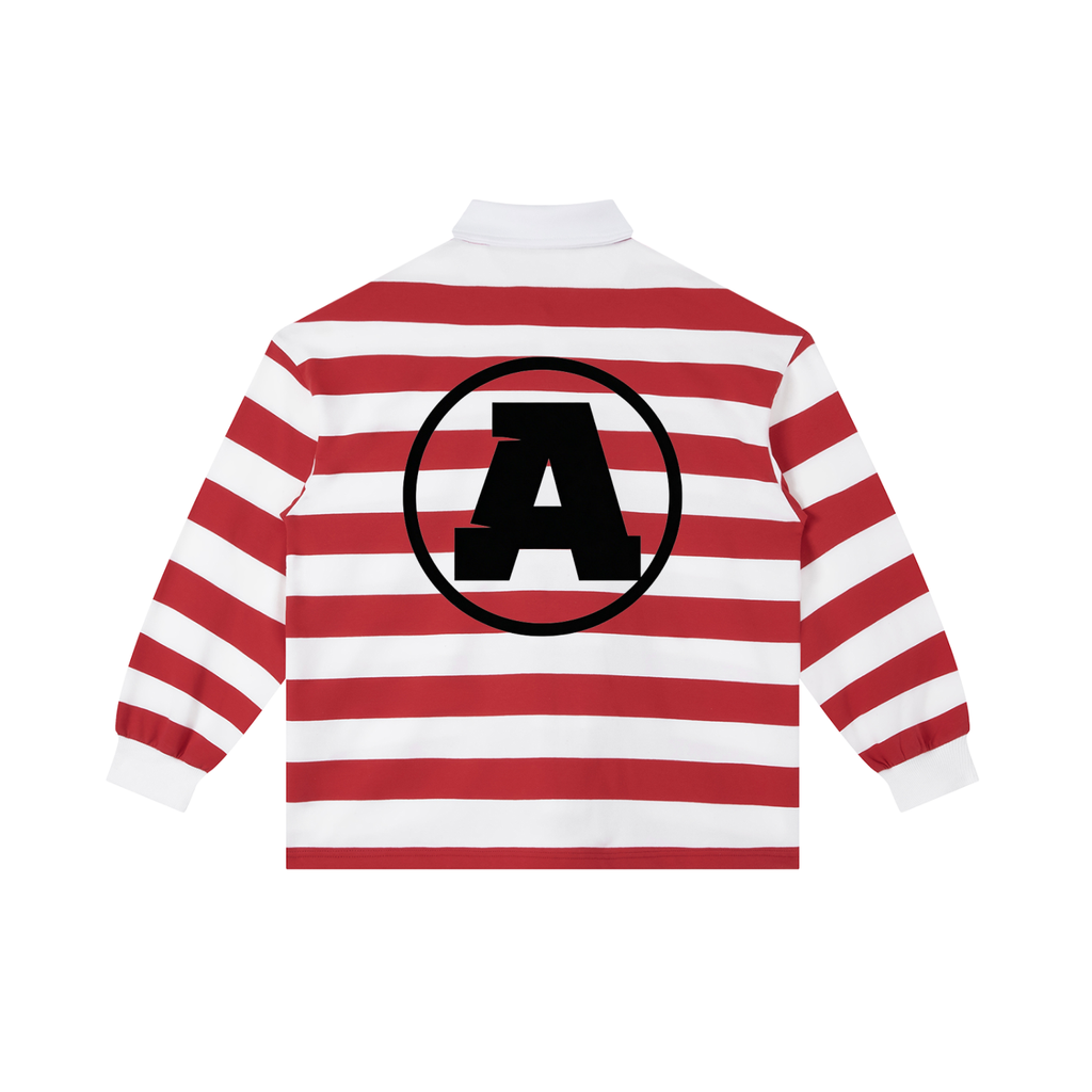 W/R AUREUM Color Block Stripe Polo Shirt