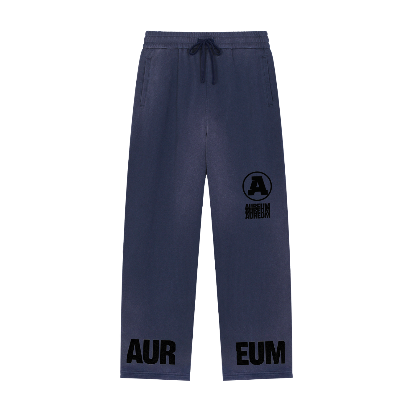 Sun Fade Raw Edge Straight-Leg Sweatpants