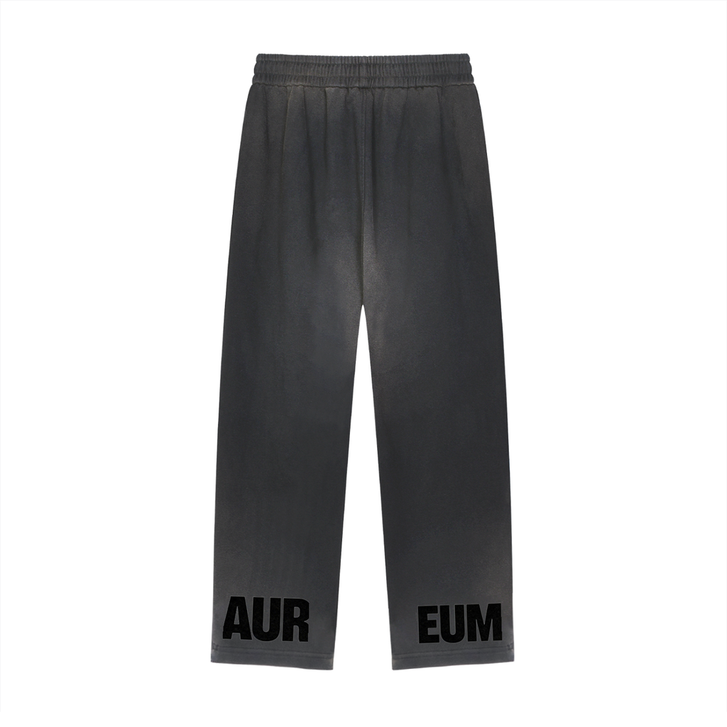 Sun Fade Raw Edge Straight-Leg Sweatpants