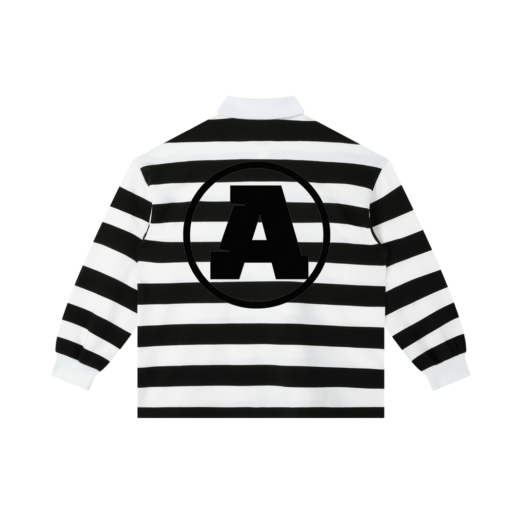 W/B AUREUM Color Block Stripe Polo Shirt