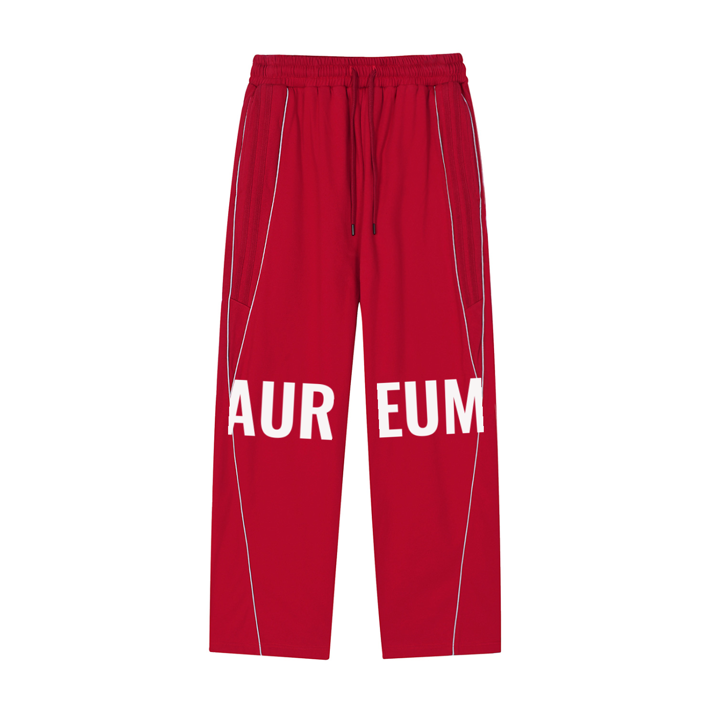 AUR-EUM Reflection Striped Straight-Leg Sweatpants