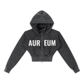 WOMEN'S AUREUM ECHO Vintage Washed Cropped Fleece Hoodie