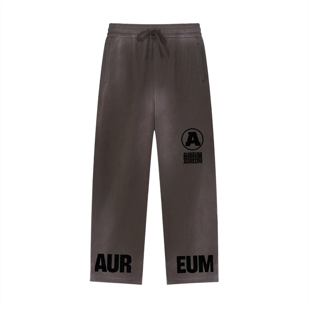 Sun Fade Raw Edge Straight-Leg Sweatpants