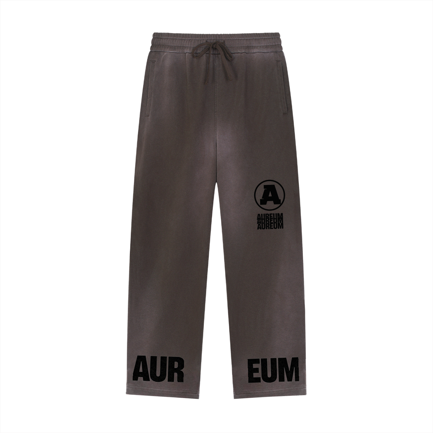 Sun Fade Raw Edge Straight-Leg Sweatpants