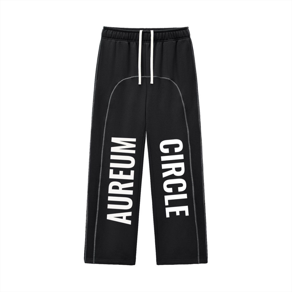 AUREUM CIRCLE Contrast-Stitched Fleece Sweatpants