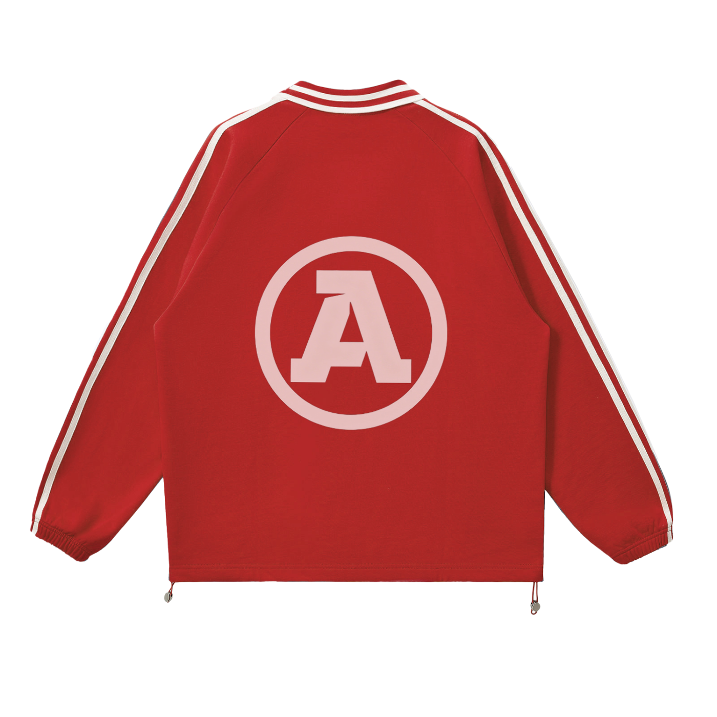 AUREUM ECHO Striped Lapel Collar Sweatshirt
