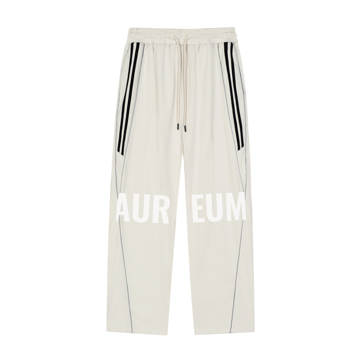 AUR-EUM Reflection Striped Straight-Leg Sweatpants