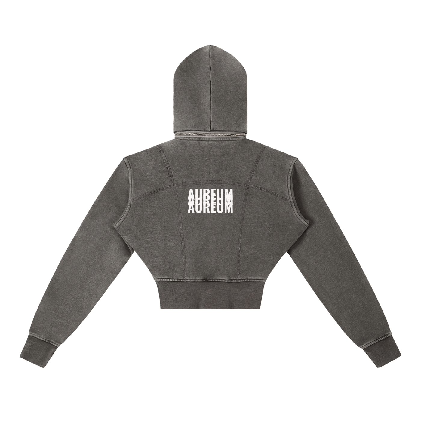 WOMEN'S AUREUM ECHO Vintage Washed Cropped Fleece Hoodie