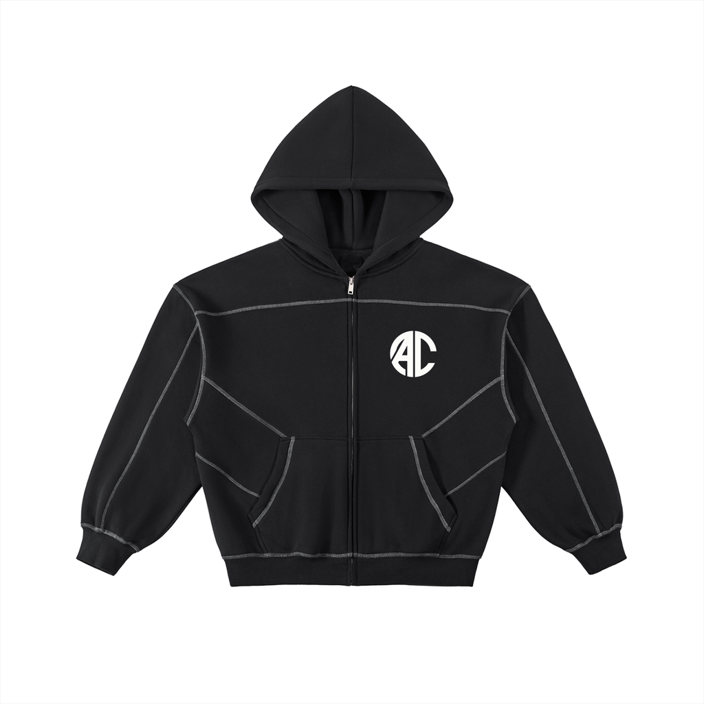 AUREUM Boxy Fleece Zip Hoodie