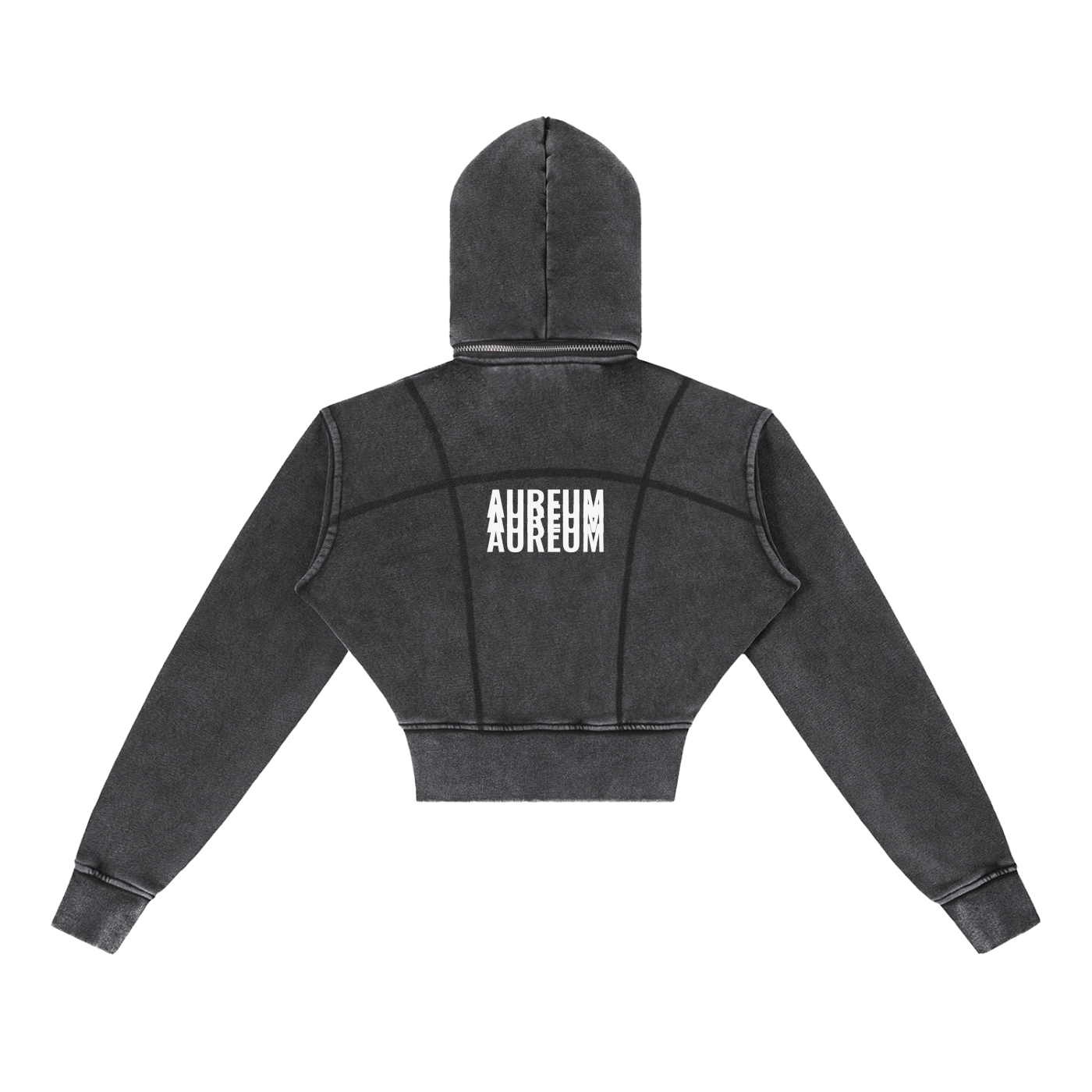 WOMEN'S AUREUM ECHO Vintage Washed Cropped Fleece Hoodie