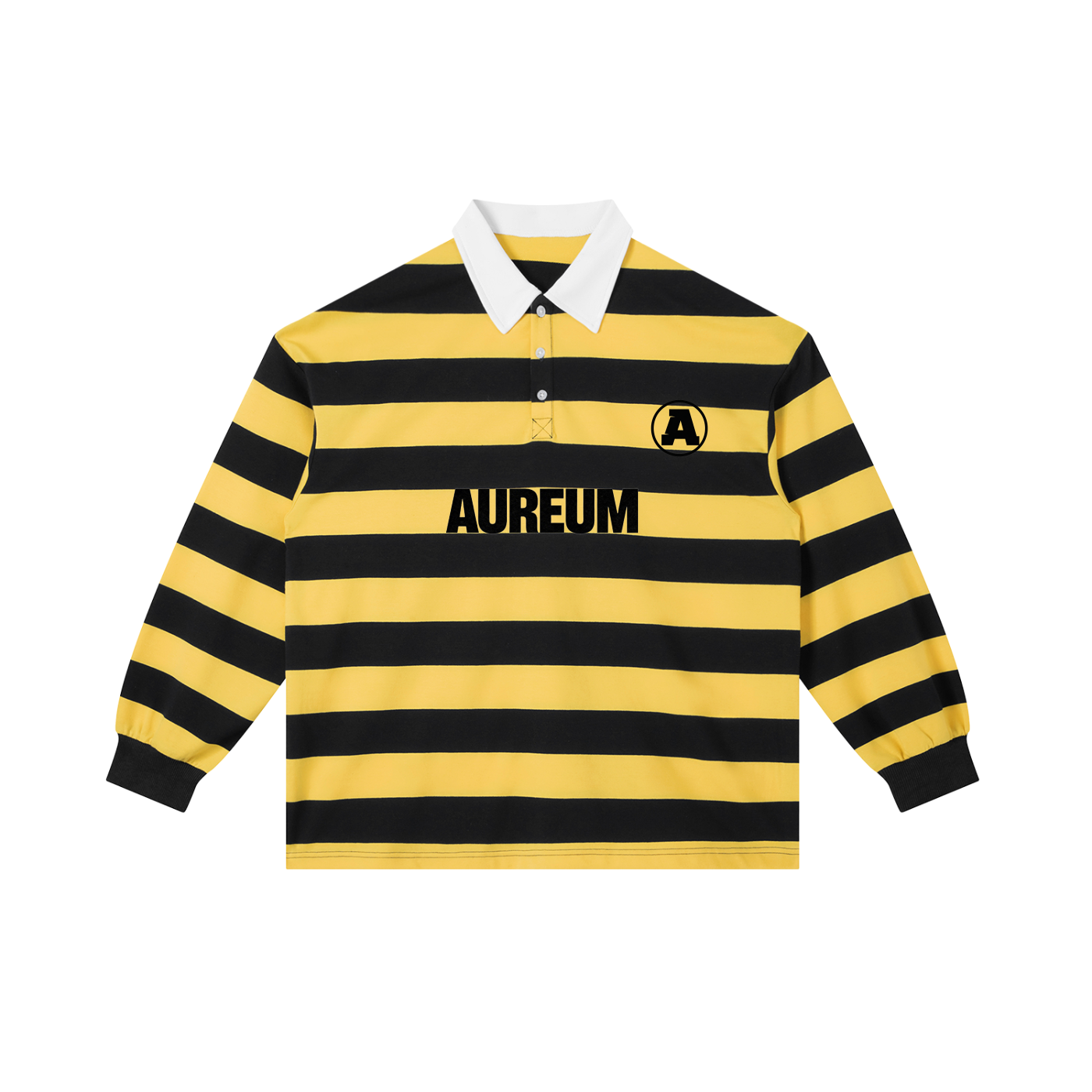 Y/B AUREUM Color Block Stripe Polo Shirt